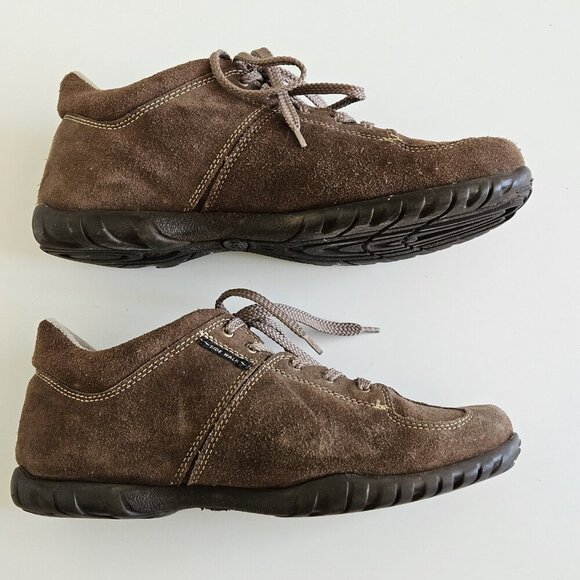 Sidewalk Mens Shoes US 8.5 Brazil 40 Brown Suede Wide Lace Up Casual NO INSOLES - Picture 8 of 16
